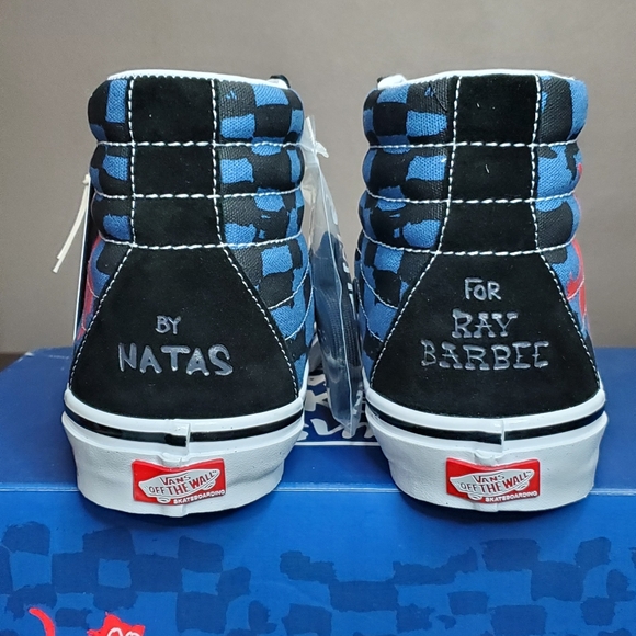 Vans x Krooked Skate Sk8-Hi by Natas For Ray Barbee Men Size 10.5 - Picture 8 of 15